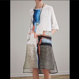 StyleWe Abstract Midi Shift Dress – NWT